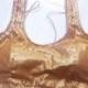 Light Gold Designer Blouse - Flat Sequin Saree Blouse - With Custom Sizes