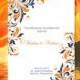 Wedding Program Template "Kaitlyn" Navy Blue & Orange Printable Order of Service Word.doc Instant Download Make Your Own Program DIY U Print