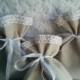 Wedding Bags, Set of 3 - Wedding Favor Bags White Linen Favor Bags, Linen Favor Bags Lace Favor Bags, Christening Favor, Baby Shower Gift
