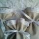 Set of 3 - Wedding Favor Bags White Linen Favor Bags, Linen Favor Bags Lace Favor Bags, Christening Favor, Baby Shower Gift, Wedding Bags