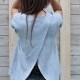 Linen summer blouse / flax top for woman. Modern summer flax cloth handmade by LinenSky.