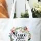 Cotton Canvas Tote Bag-Scripture Tote Bags-Monogrammed Canvas Bags-Bridesmaids Gifts-Bridal Party Favors