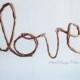 Rustic Wire Love Wedding Cake Topper (Ready to ship!)