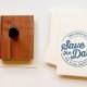 Round Custom Save the Date Stamp •  Personalized Rubber Stamp • Wooden Handle • Circle Wedding Stamp • Made to Order