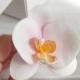 Wedding hair pin, White orchid hair clip, Bridesmaid gift, Phalaenopsis realistic orchid, Beach wedding, Hawaii flower, Bridal hair pins - $9.00 USD