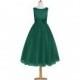 Dark_green Azazie Rudy JBD - Tea Length Satin And Tulle Back Zip Boatneck Dress - Charming Bridesmaids Store