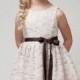 Lace Flower Girl Dress with Ribbon (2T-12)