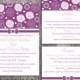 Wedding Invitation Template Download Printable Invitations Editable Purple Invitation Floral Boho Wedding Invitation Rose Invitation DIY - $15.90 USD