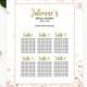 Pink and Gold Bridal Shower Seating Chart-Personalized Floral Bridal Shower Table Seating Sign-DIY Printable Table Plan For Bridal Shower - $7.50 USD