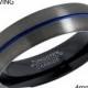 GUNMETAL BLUE Tungsten Ring Black Wedding Band Ring Tungsten Carbide 6mm Ring Man Wedding Band Male Women Anniversary Matching