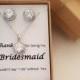 Bridesmaid Jewelry Set ,Bridesmaid Gift,Maid of Honor Jewelry Gift Box, Halo Set