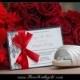 Red Wedding Invitation, Valentine Invite, Winter Wedding, Damask Pattern, The Jaime Damask Wedding Invitation Sample