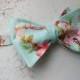 Mint sakura bow tie Shabby chic self tie bowtie Men's bowties The best coworkers gifts Shabby chic wedding ties Gift for uncle nephew duifg - $19.61 USD