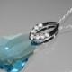 Aquamarine Crystal Necklace Swarovski Aquamarine Baroque Pendant Aqua Blue Silver Necklace Birthstone Necklace Bridal Blue CVrystal Jewelry - $27.90 USD