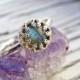 labradorite engagement ring silver, labradorite ring, delicate silver ring, crown ring silver, labradorite wedding band, filigree ring