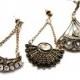 Crystal Earrings, Antique Earrings, Basket Earrings, Art Deco Earrings, Art Deco Style, Black Gold Earrings, Antique Gold, Earrings, Post