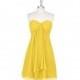 Marigold Azazie Jessica - Mini Chiffon Back Zip Sweetheart Dress - Charming Bridesmaids Store