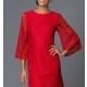 Short Red Lace Bell Sleeve Party Dress by Tiana B - Discount Evening Dresses 