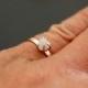 Prong-Set Rough Large Diamond Engagement Ring in Recycled 14k  Gold- Size D Diamonds