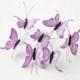 Purple Butterflies Comb Wholesale Hair Accessory Decoration Butterflies Crown Bridal Wedding Hair Wedding Bridal Birthday Prom Comb Gifts