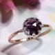 Rare Alexandrite ring, 9ct solid gold Alexandrite ring, Engagement ring, Crown Setting ring, 9ct solid gold and silver ring