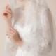 Wedding veil, swiss dotted veil with Chantilly lace trims, Bridal Mantilla Veil -- Style 316