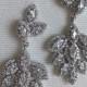 Cubic Zirconia Bridal Earrings, Leaf style Wedding Earrings, Bridesmaid Jewelry, Bridal Jewelry, Bridal Earrings Crystal Teardrop Earrings - $38.90 USD