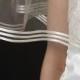 Soft and Sheer wedding veil. Satin ribbon bridal veil. Made in USA