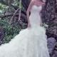 Amazing Tulle & Organza Sweetheart Neckline Mermaid Wedding Dresses With Beaded Lace Appliques - overpinks.com