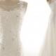 50shouse_Illusion neckline lace retro feel tulle wedding dress with sash_ custom make