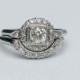 Circa 1920s Art Deco Era Complete Bridal Set, GIA certified Old Miner & Single Cut Diamonds, 0.78cttw ATL #559