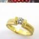 Sale - Diamond engagement ring, Solitaire engagement ring, Round diamond engagement ring, Bridal Engagement Ring, Tension ring, Diamond ring