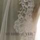 Custom Bridal Veil, Vintage Rose Lace Veil, Alencon Rose Lace Veil, Mantilla Style or with Blusher. Fingertip, Waltz, Chapel, Cathedral Veil