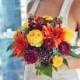Fall Wedding Bouquet, Orange Bridal Bouquet, Fall Flowers, Realistic Silk Flowers, Gerbera Wedding Bouquet
