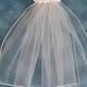 Short White First Communion Veil  Tiny One Tier Communion Veil with White Soutasch Cord Edge 12 Inches Long 68971N