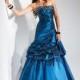 Peacock blau Classic trägerlos lange Prom Kleid - Festliche Kleider 