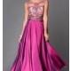 Beautiful Floor Length Prom Dress E1941 with Illusion Bodice - Discount Evening Dresses 