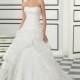 Timeless Floor Length A line Scoop Organza Wedding Gowns With Pick ups - Compelling Wedding Dresses