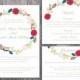 Wedding Invitation Template Download Printable Invitations Editable Boho Wedding Invitation Wreath Wedding Invitation Floral Invitation DIY - $15.90 USD