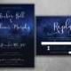 Stars Wedding Invitations Set Printed - Starry Night, Classy, Sky Wedding Invitations, Stars, Summer, Blue and White, Elegant, Dream,
