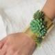Live succulent cuff bracelet 