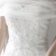 Bridal Wrap, Wedding Cover Up, Wedding Shrug, Bridal Bolero in silk tulle white or ivory bridal shawl. Can be worn two ways!