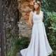 Lace Wedding Dress with delicate belt /  Long Lace Wedding dress A silhouette / Romantic Wedding Gown