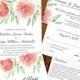 Watercolor Floral Wedding Suite - Digital Wedding Invitation - Custom Wedding Invitation - AV4396