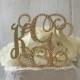 Gold 3 Initial Monogram Wedding Cake Topper, GOLD Swarovski Crystals, Gold bling Letters A B C D E F G H I J K L M N O P Q R S T U V W X Y Z