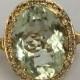 Vintage Aquamarine Ring. Diamond Halo. 14k Yellow Gold. Unique Engagement Ring. March Birthstone. 19th Anniversary. Estate Jewelry.