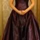 Alternative wedding dress, Gothic purple taffetta wedding dress   SALE...SALE...