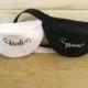 Embroidered Fanny Packs - Money Belts - Bride and Groom - Mr and Mrs - Weddings - Monogrammed