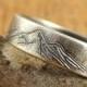 Mountain ring, wedding band mountain range, *5 mm wide* engraved sterling silver, 1.5 mm thick, contact me about custom mountain designs!