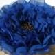 Cobalt  Blue Flower Pin, Hair Clip,Sash or Brooch